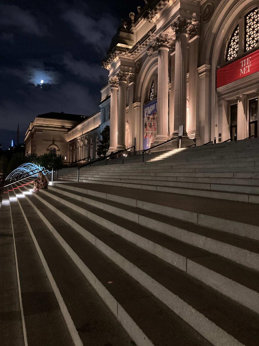 Metropolitan Museum in New York City photographed at night during covid 19.  
 : THOUGHTS of the MOMENT : Salem Krieger