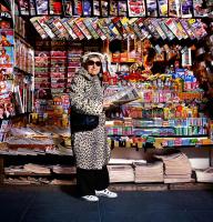 Moments in America. Historical photograph of New York City news stands which were a source to purchase contemporary publications, drinks, candy, and other snacks. - copyright 2024 salem krieger 