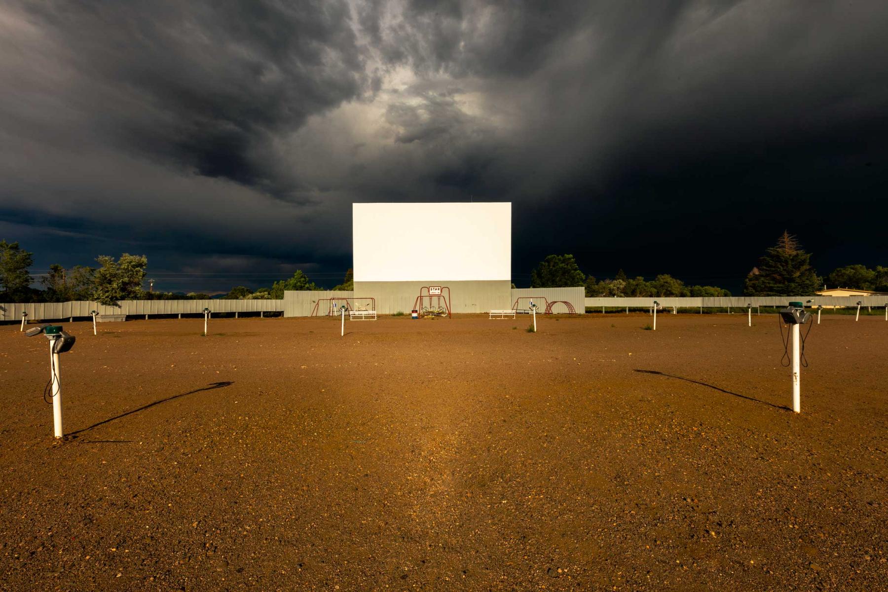 Auto America photo series. Movie Manor in Monte Vista, Colorado.  One of the few outdoor movie screens still playing films to drive-inn audiences. : THOUGHTS of the MOMENT : Salem Krieger