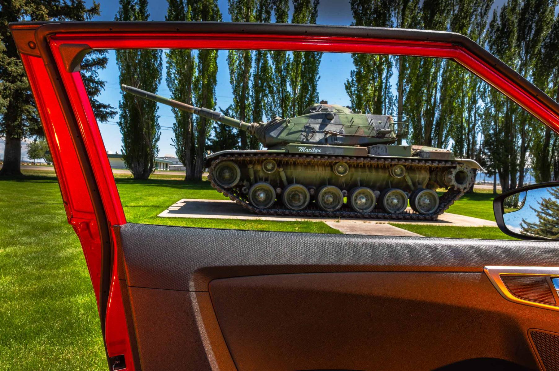 Auto America photo series exploring the interaction of automobiles and the connection to landscape in the United States of America. Monte Vista, Colorado. : ONE UP : Salem Krieger